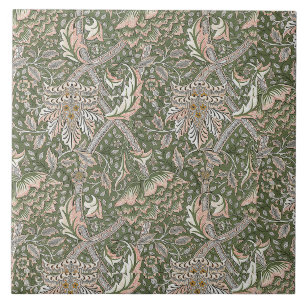 William Morris Vintage Windrush Flowers Foliage  Ceramic Tile