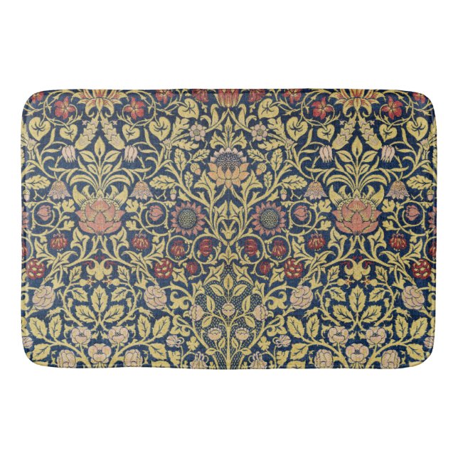 William Morris Violet and Columbine Art Bath Mat (Front)
