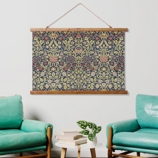 William Morris Violet and Columbine Art Hanging Tapestry (Living Room)