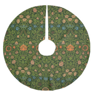 William Morris Violet and Columbine Art Rug Brushed Polyester Tree Skirt