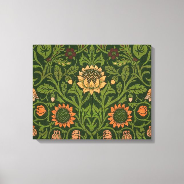 William Morris Violet and Columbine Art Rug Canvas Print (Front)