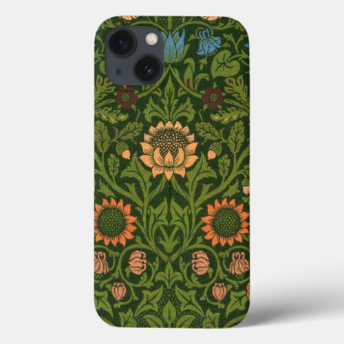 William Morris Violet and Columbine Art Rug iPhone 13 Case