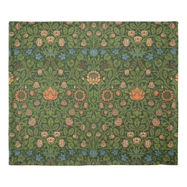 William Morris Violet and Columbine Art Rug Duvet Cover (Front)