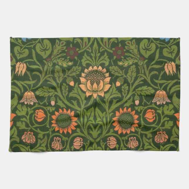 William Morris Violet and Columbine Art Rug Kitchen Towel (Horizontal)