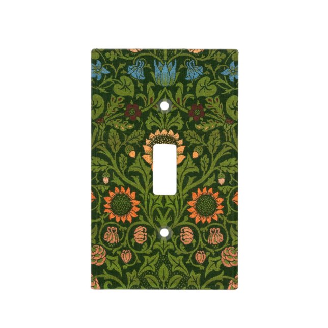 William Morris Violet and Columbine Art Rug Light Switch Cover (Front)