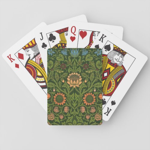 William Morris Violet and Columbine Art Rug Playing Cards