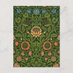 William Morris Violet and Columbine Art Rug Postcard