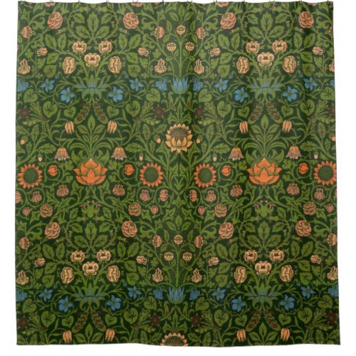 William Morris Violet and Columbine Art Rug Shower Curtain