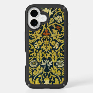 William Morris Violet Columbine Navy Floral iPhone 16 Case