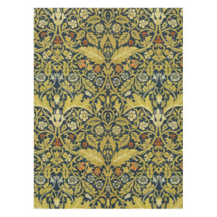 William Morris Violet Columbine Navy Floral Tablecloth