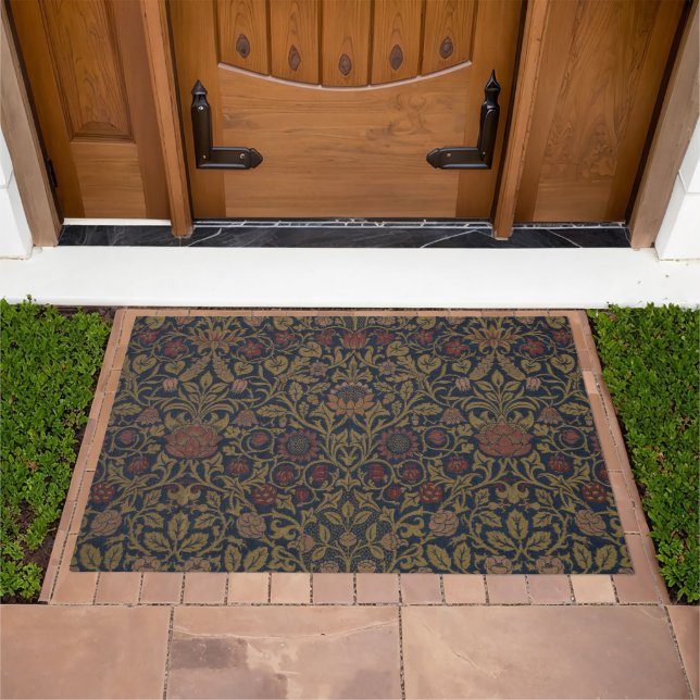 William Morris: Violet & Columbine Welcome Mat (Outdoor)