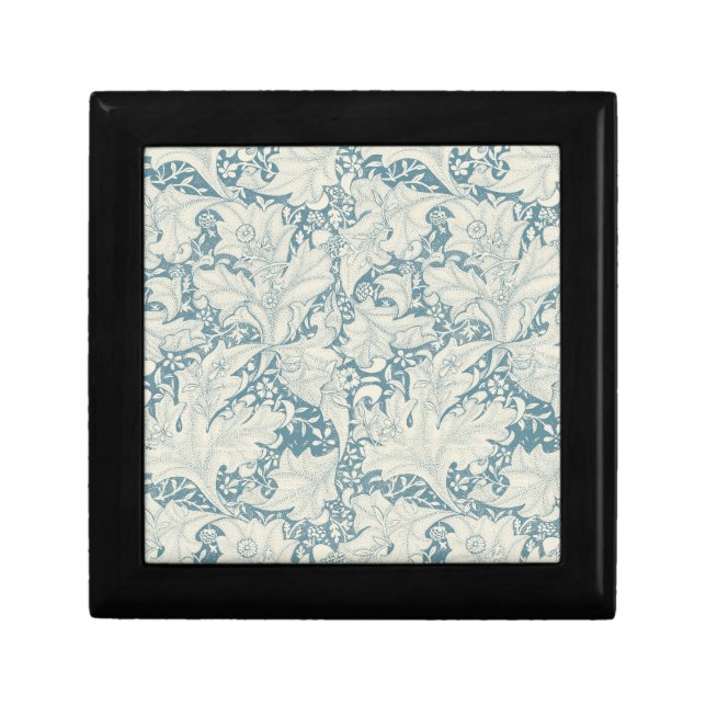 William Morris Wallflower floral blue damask  Gift Box (Front)