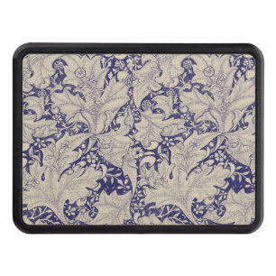 William Morris Wallflower floral blue damask  Hitch Cover