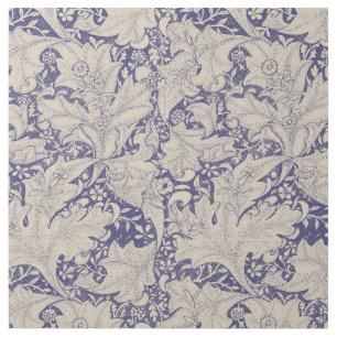 William Morris Wallflower Pattern Antique Blue Gallery Wrap