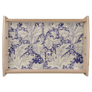William Morris Wallflower Pattern Antique Blue Serving Tray
