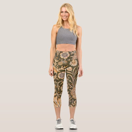 william morris wallpaper cherwell design capri leggings