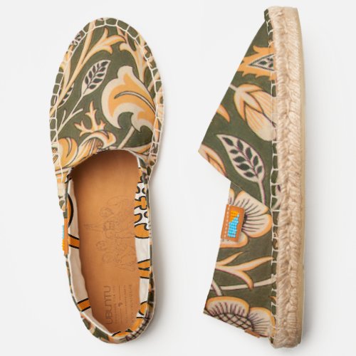 william morris wallpaper cherwell design espadrilles