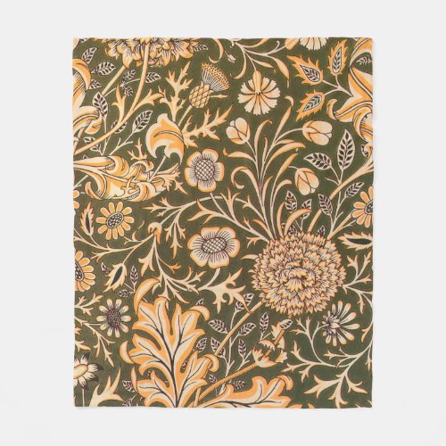 william morris wallpaper cherwell design fleece blanket