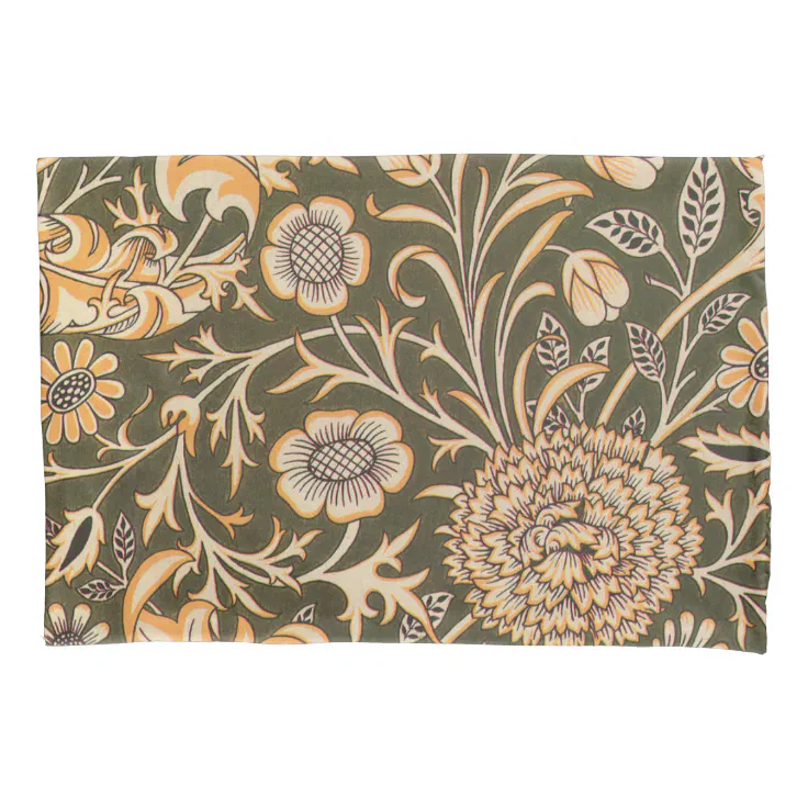 william morris wallpaper cherwell design pillow case Zazzle