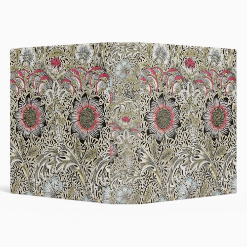 william morris wallpaper classic antique floral  3 ring binder