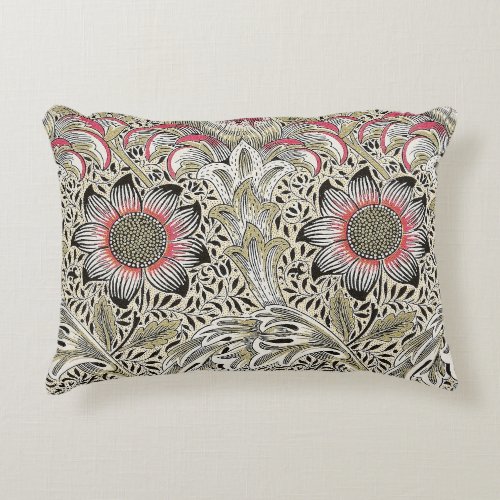 william morris wallpaper classic antique floral  accent pillow
