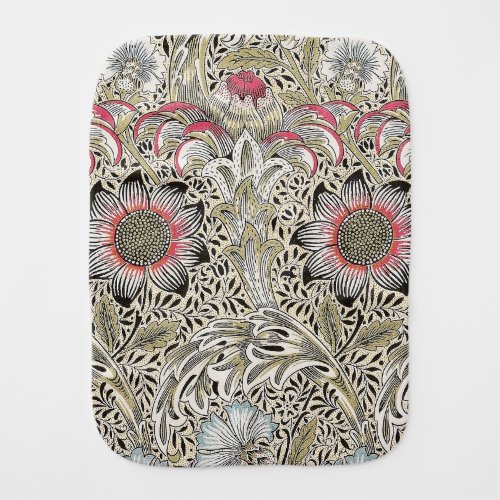 william morris wallpaper classic antique floral  baby burp cloth