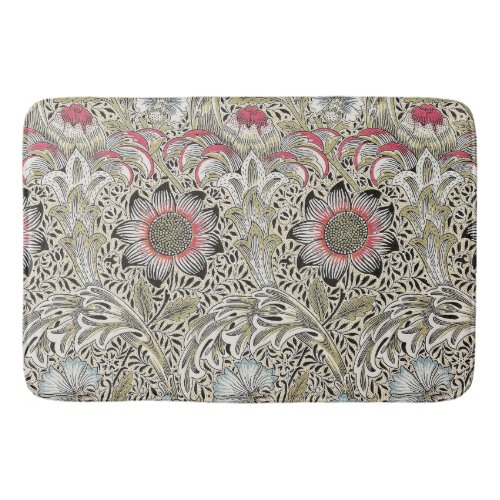 william morris wallpaper classic antique floral  bath mat