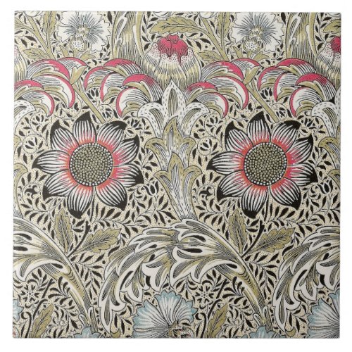 william morris wallpaper classic antique floral  ceramic tile