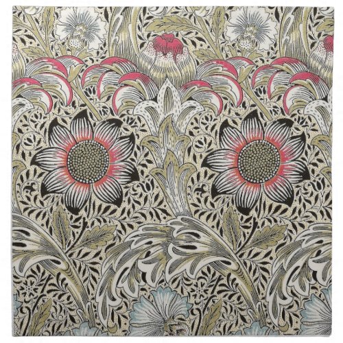 william morris wallpaper classic antique floral  cloth napkin