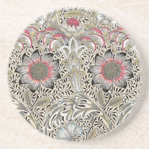 william morris wallpaper classic antique floral  coaster