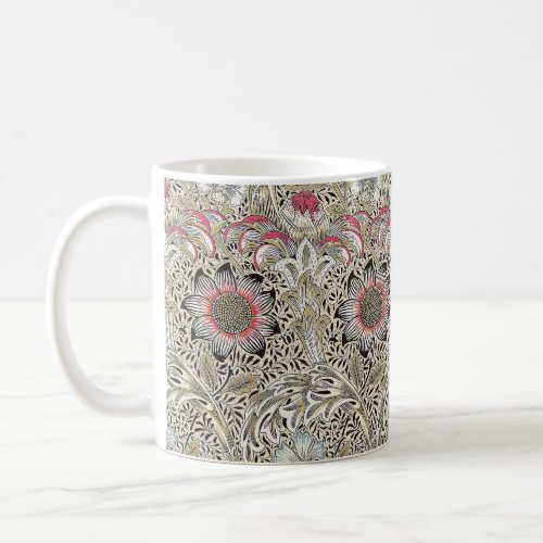 william morris wallpaper classic antique floral  coffee mug