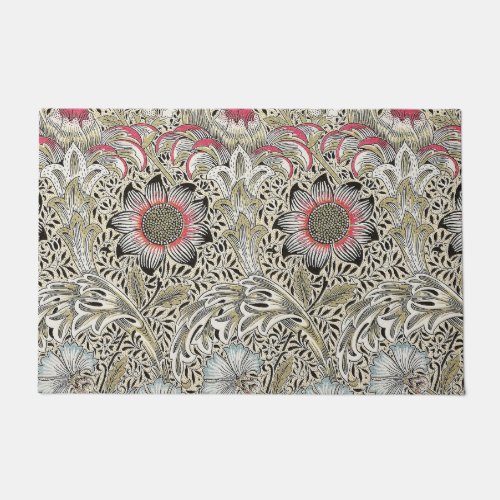 william morris wallpaper classic antique floral  doormat
