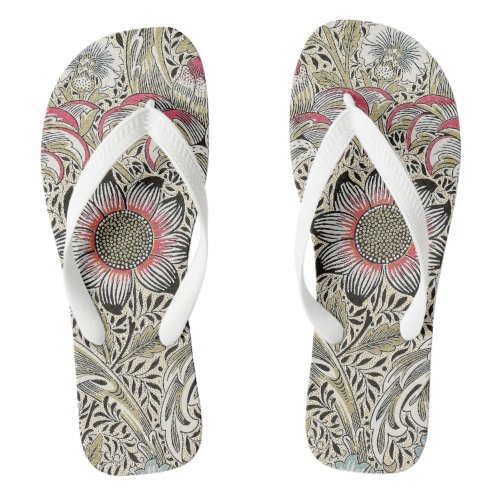 william morris wallpaper classic antique floral  flip flops