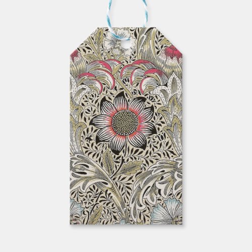 william morris wallpaper classic antique floral  gift tags