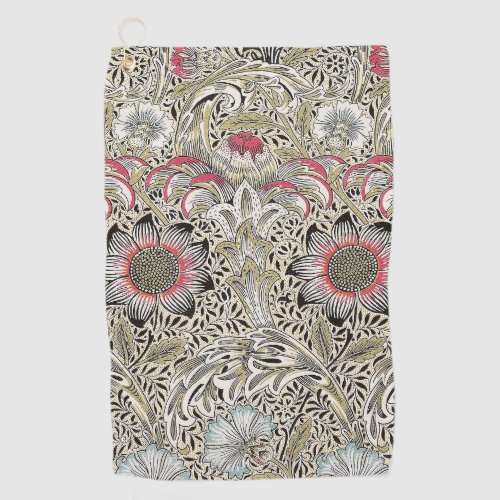 william morris wallpaper classic antique floral  golf towel