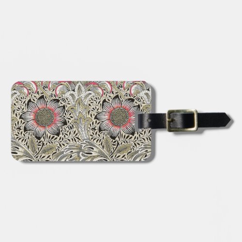 william morris wallpaper classic antique floral  luggage tag