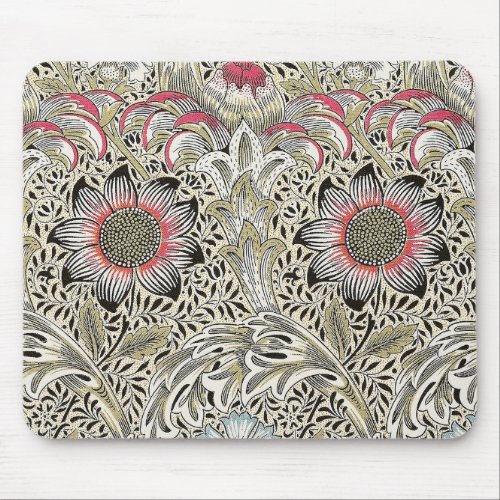 william morris wallpaper classic antique floral  mouse pad