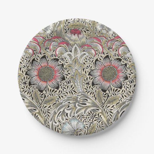 william morris wallpaper classic antique floral  paper plates
