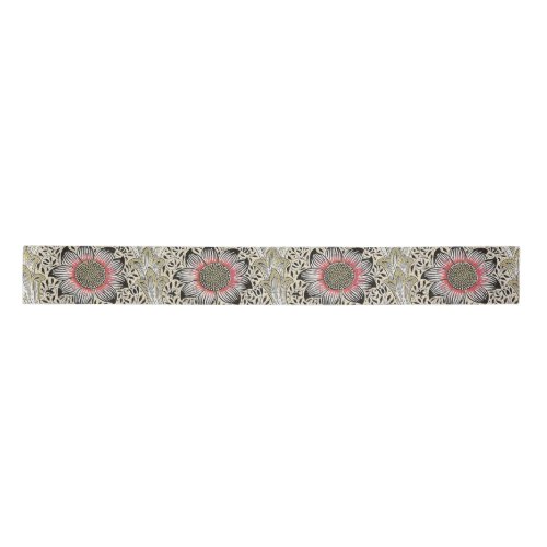 william morris wallpaper classic antique floral  satin ribbon