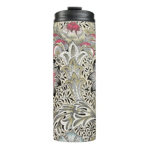 william morris wallpaper classic antique floral  thermal tumbler