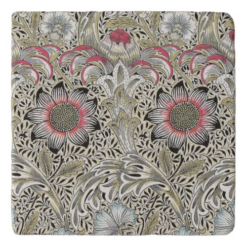 william morris wallpaper classic antique floral  trivet