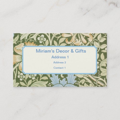 William Morris Wallpaper Designs Business Cards
