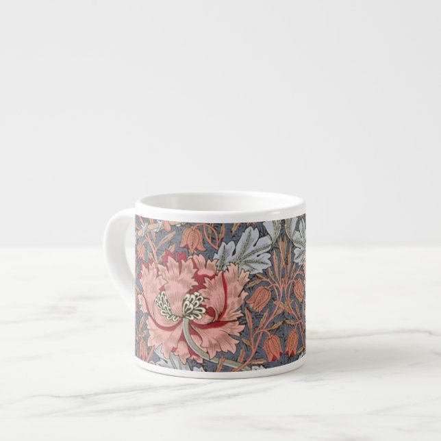 William Morris Wallpaper Designs Espresso Cup (Front Left)