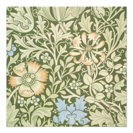 William Morris Wallpaper Designs 5.25x5.25 Square Paper Invitation Card ...