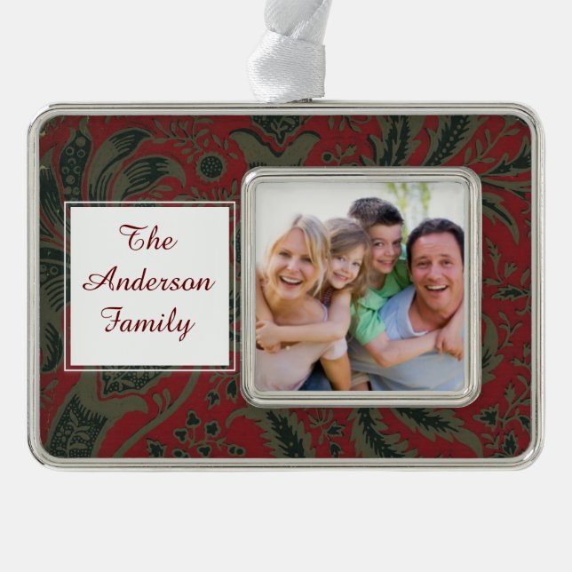 William Morris Wallpaper Pattern Christmas Ornament (Front)