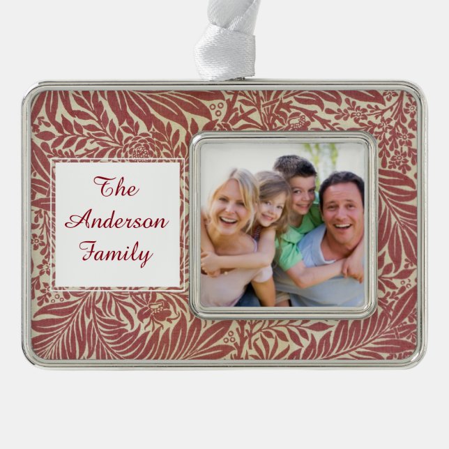 William Morris Wallpaper Pattern Christmas Ornament (Front)