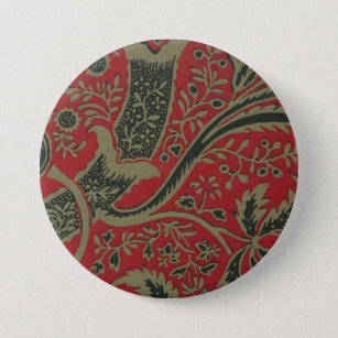 William Morris - Wallpaper Sample With Bamboo Button