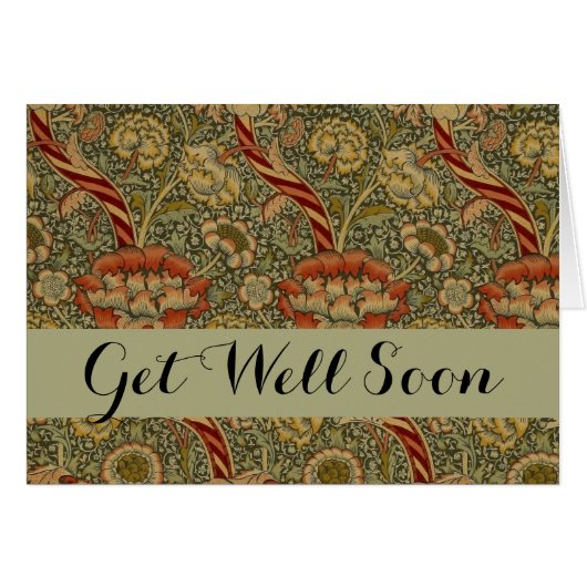 William Morris Wandle English Floral Damask Design (Front Horizontal)