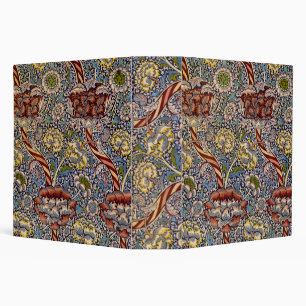 William Morris Wandle English Floral Damask Design 3 Ring Binder