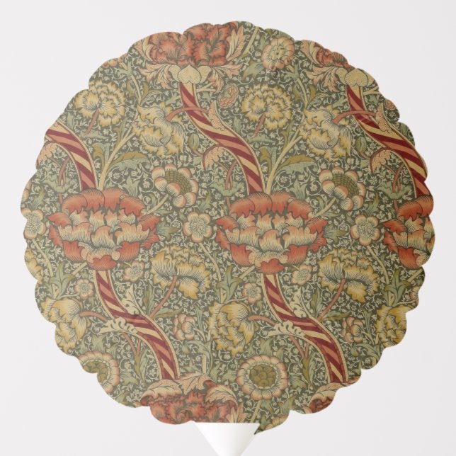 William Morris Wandle English Floral Damask Design Balloon (Front)